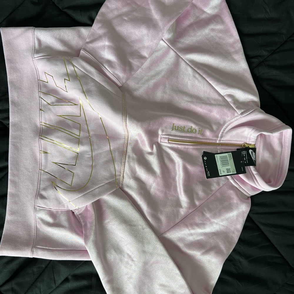 Nike Light Pink Jacket with Gold Zipper XS NEW NWT